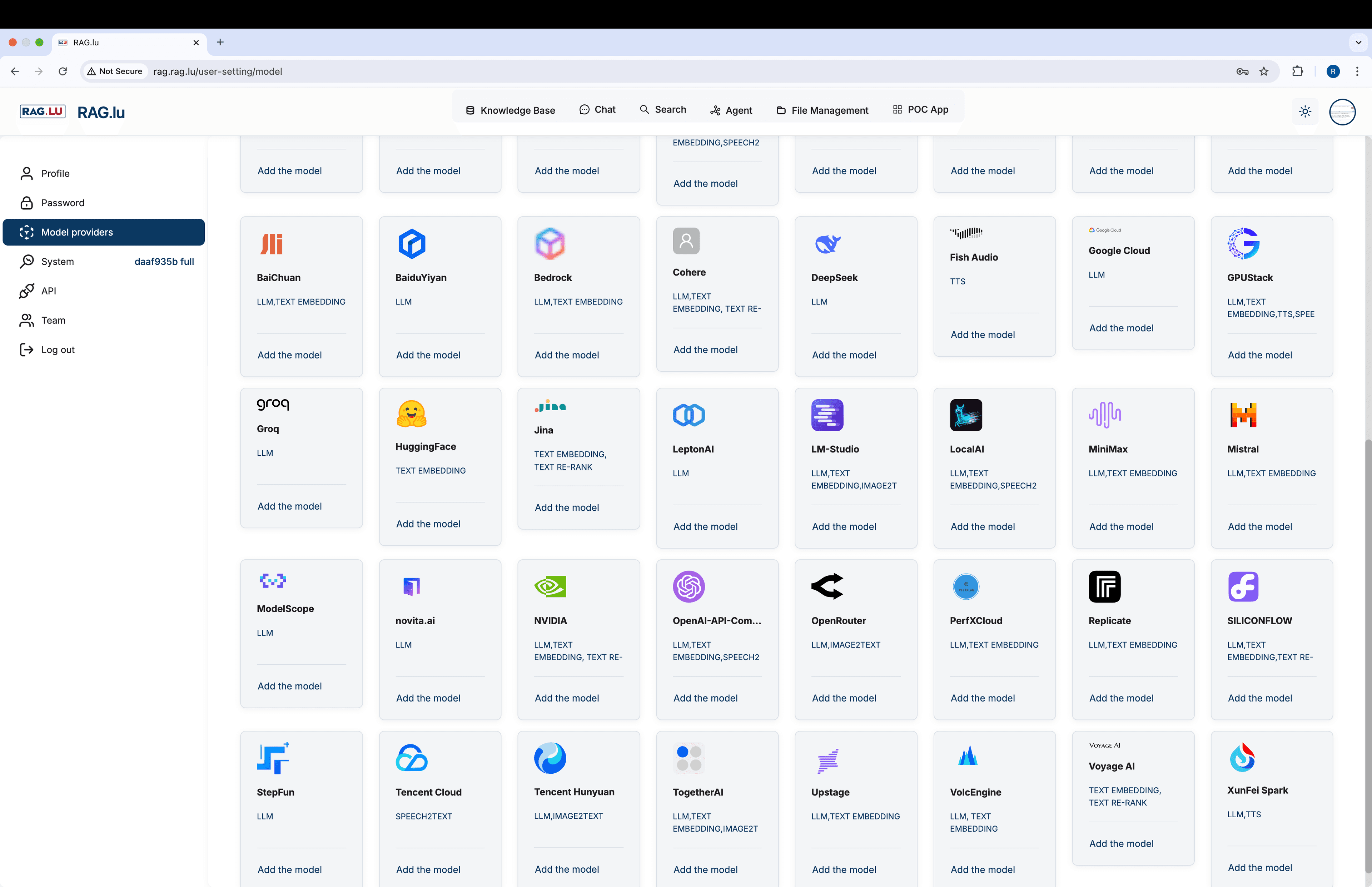 RAG.lu AI document analysis dashboard